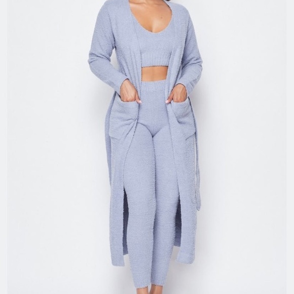 Chambray terry cloth 3 piece set - Picture 2 of 2